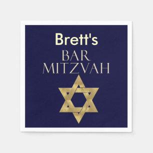 Ster van David Designer Bar Mitzvah Napkins Servetten