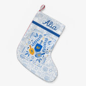 Ster van David Elegance Chanoeka Blauw Kleine Kerstsok (Voorkant (Hangend))