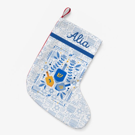 Ster van David Elegance Chanoeka Blauw Kleine Kerstsok (Voorkant (Hangend))