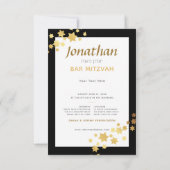 Ster van David Elegant Bar Mitzvah Insert Card (Achterkant)