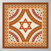 Ster van David Elegant Baroque Art Print (Voorkant)