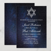 Ster van David Elegant Eenvoudige Blauwe Vleermuis Kaart (Voorkant / Achterkant)