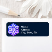 Ster van David en Menorah Etiket (Insitu)