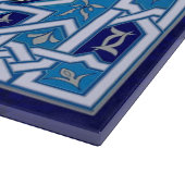 Ster van David en Menorah Glass Cutting Board Snijplank (Hoek)