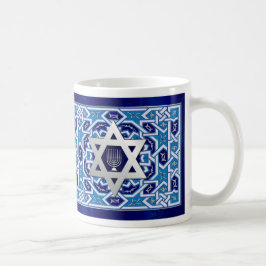 Ster van David en Menorah Hanukkah Gift Koffiemok