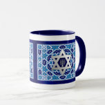Ster van David en Menorah Hanukkah Gift Mokken<br><div class="desc">Silver Foil Star van David en Menorah design Hanukkah Gift Mokken. Overeenkomende kaarten en geschenken die beschikbaar zijn in de joodse Feestdagen / Hanukkah-categorie van onze winkel.</div>