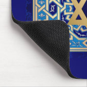 Ster van David en Menorah Jewish Feestdagen Gift Muismat (Hoek)