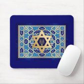 Ster van David en Menorah Jewish Feestdagen Gift Muismat (Met muis)