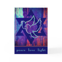 Ster van David en Peace Doves Happy Hanukkah