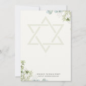 Ster van David en Waterverf Wild Flowers joods Kaart (Achterkant)