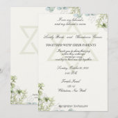 Ster van David en Waterverf Wild Flowers joods Kaart (Voorkant / Achterkant)