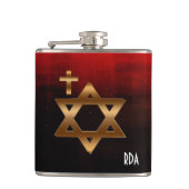 Ster van David Flask Heupfles (Voorkant)