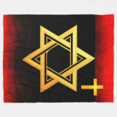 Ster van David Fleece Blanket Deken (Voorkant (Horizontaal))
