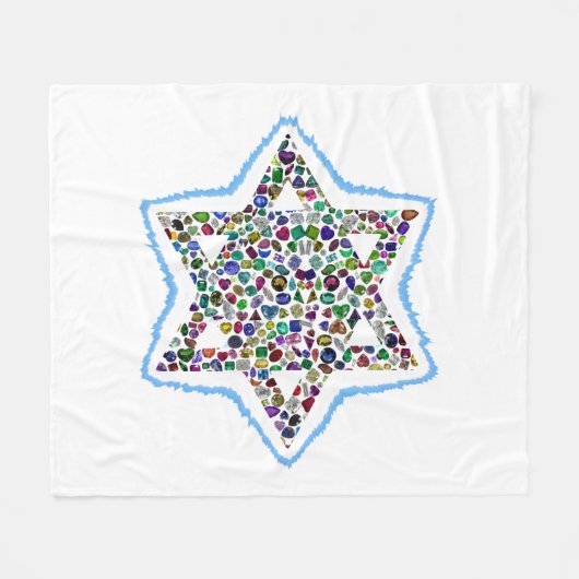 Ster van David Fleece Deken (Voorkant (Horizontaal))