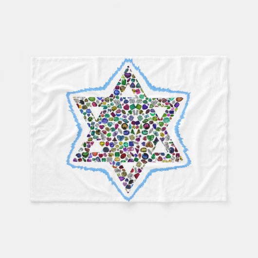 Ster van David Fleece Deken (Voorkant (Horizontaal))