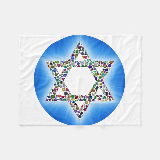 Ster van David Fleece Deken (Voorkant (Horizontaal))