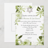 Ster van David floral chuppah Joodse bruiloft Kaart (Voorkant / Achterkant)