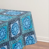 Ster van David Floret Blue Tafelkleed (Voorbeeld)