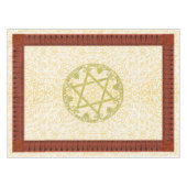 Ster van David Flower Border Tafelkleed (Voorkant (Horizontaal))