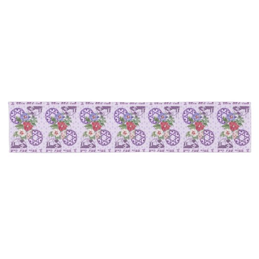 Ster van David Flower Runner Korte Tafelloper (Horizontaal)