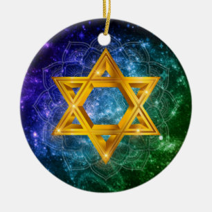 Ster van David Galaxy - Magen David Keramisch Ornament