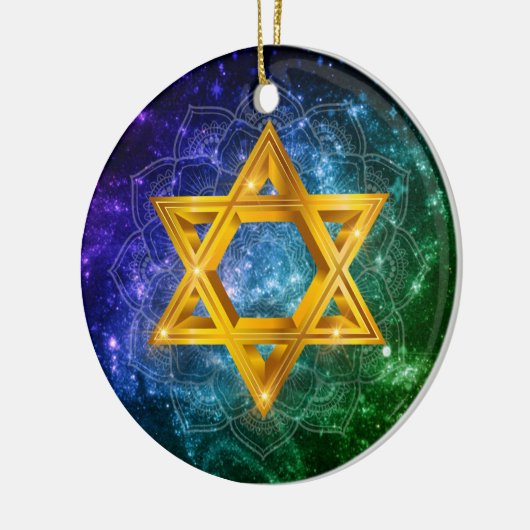 Ster van David Galaxy - Magen David Keramisch Ornament (Links)