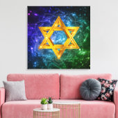 Ster van David Galaxy - Magen David Stretched Canvas Afdruk (Insitu (Woonkamer))