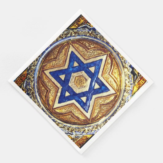 Ster van David, Gecoineerde Luncheon Papieren serv Servet (Hoek)