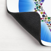 Ster van David gemaakt met Gemstenen Muismat (Hoek)