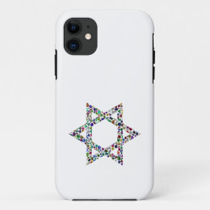 Ster van David gemaakt met stenen in All Colors Case-Mate iPhone Case