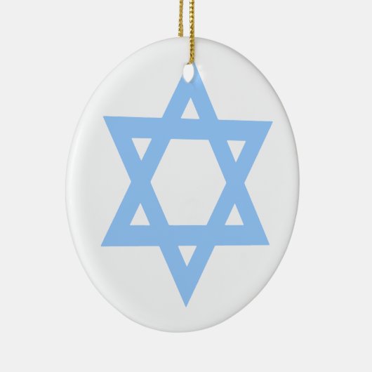 Ster van David Gepersonaliseerd kerstboom Hanukkah Keramisch Ornament (Rechts)