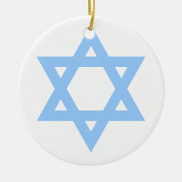 Ster van David Gepersonaliseerd kerstboom Hanukkah Keramisch Ornament
