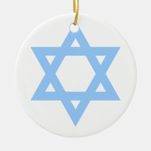 Ster van David Gepersonaliseerd kerstboom Hanukkah Keramisch Ornament