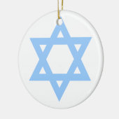 Ster van David Gepersonaliseerd kerstboom Hanukkah Keramisch Ornament (Links)