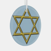 Ster van David Glas Ornament (Voorkant Rechts)