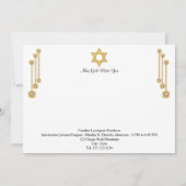 Ster van David Gold Glitter voor judaïsme klassen Notitiekaartje (Achterkant)