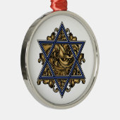 Ster van David Gold Metalen Ornament (Rechts)