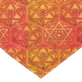 Ster van David Golden Red Tafelkleed (Gekanteld)