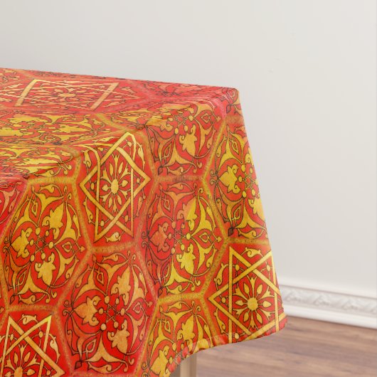 Ster van David Golden Red Tafelkleed (Voorbeeld)
