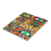 Ster van David Hamsa  Tapastry Tegeltje (Zijkant)