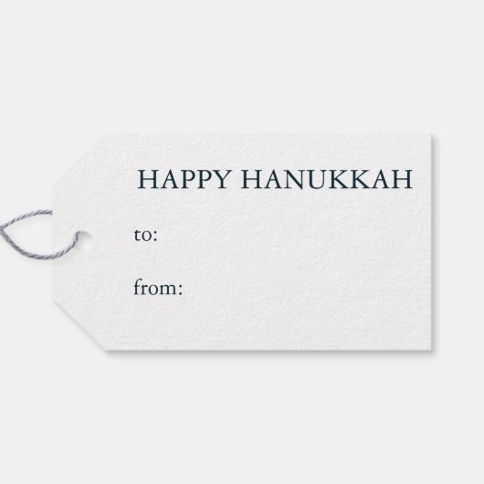 Ster van David Hand-getrokken Bloemen Chanoeka Cus Cadeaulabel (Achterkant Horizontaal)