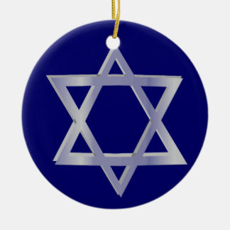Ster van David Hanukkah Blue Ornament
