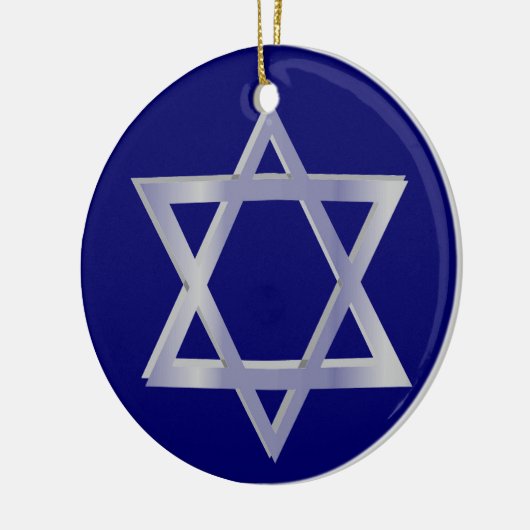 Ster van David Hanukkah Blue Ornament (Links)