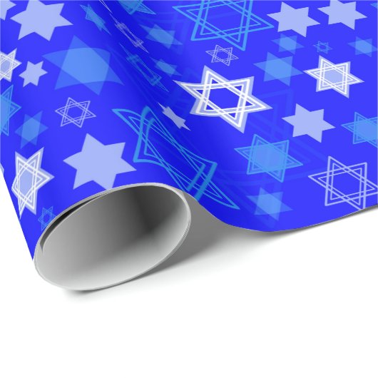 Ster van David Hanukkah Cadeaupapier (Rol Hoek)