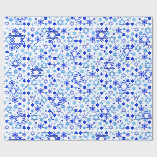 Ster van David Hanukkah Cadeaupapier (Vlak)