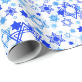 Ster van David Hanukkah Cadeaupapier (Rol Hoek)