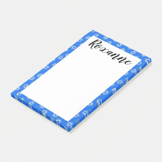 Ster van David Hanukkah CUSTOMIZE IT-Notitieblok Post-it® Notes (Schuin)