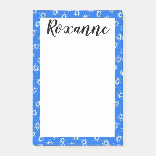 Ster van David Hanukkah CUSTOMIZE IT-Notitieblok Post-it® Notes (Voorkant)