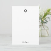 Ster van David Hanukkah Dank je Bedankkaart (Staand voorkant)