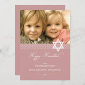 Ster van David Hanukkah Foto Flat Kaart (Voorkant / Achterkant)